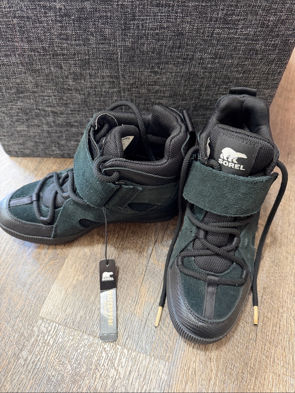 Sorel Black Suede & Mesh High-Top Athletic Sneakers